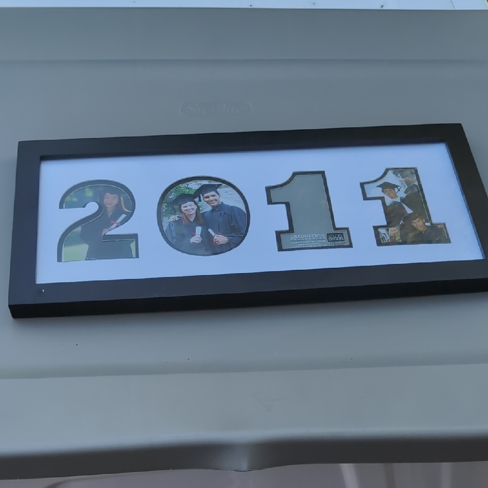 Black Photo Frame with 2011 Cutout Design